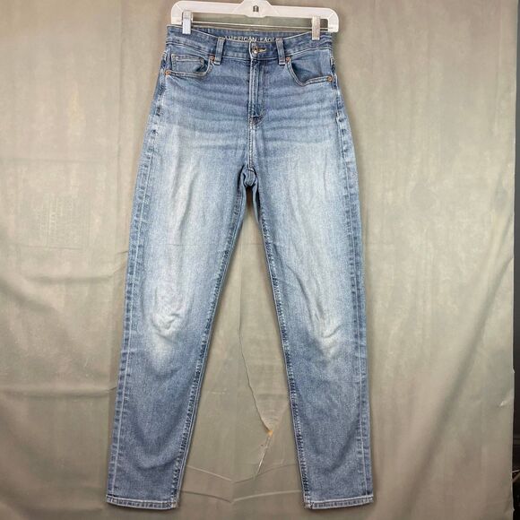 American Eagle Stretch Jeans Women Size 8 Light Blue 5-Pocket Design Zip Fly - Picture 1 of 11
